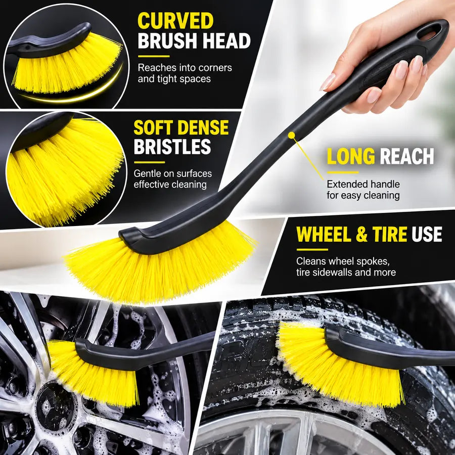 Soft-Bristle Tire & Wheel Brush