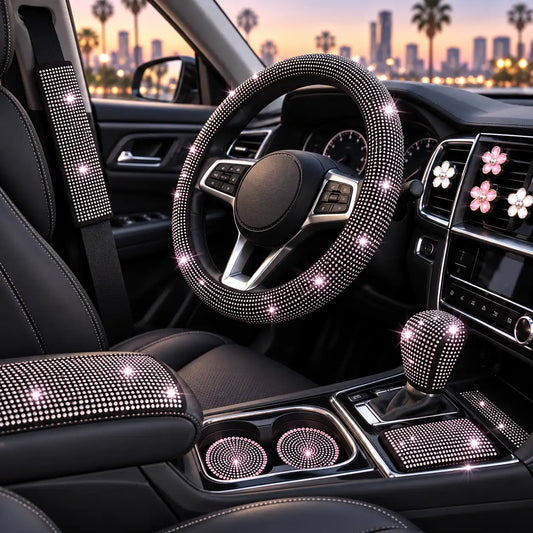 Rhinestone Car Interior Accessory Set