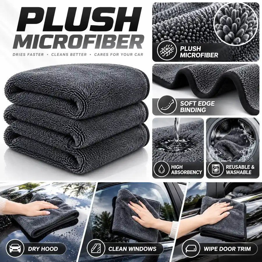 Plush Microfiber Car Drying Towel